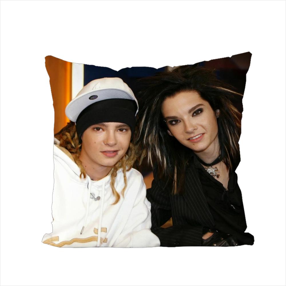 Federa Cuscino Cantante Tom Kaulitz Per Auto Divano Decorativa Casa Stampa Double-Sided Peluche Quadrato Cuscino Decorativo Copricuscino
