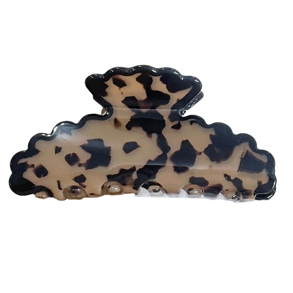 Large Hair Claw Clip Blue White Porcelain Tie Dye Pattern Lightweight Acrylic Hair Accessory 12 Color Options