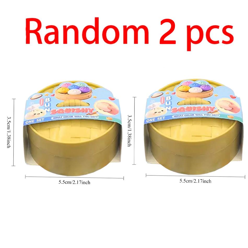 Cute Blind Box Dumpling Squishy Soft Squeeze Toy Colorful Simulation Anti-Stress Toy Boost Happiness Gift
