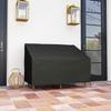 600D Oxford Cloth Furniture Cover, 2 Seater Sofa Protector for Garden Patio, Outdoor, Waterproof, Black, 140L x 84W x 56/94H cm