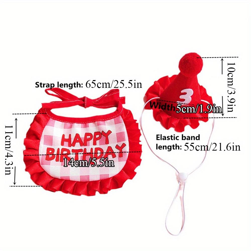 Pet Birthday Party Hat Bib Dogs Cat Dress Up Caps Cat Saliva Towel Funny Photography Props Gift Cute Pet Party Costume