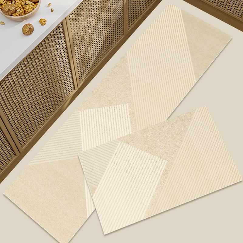 2pc Kitchen Floor Mat Made of Diatomaceous Earth,  Washable and Absorbent, Water and Oil Repellent Carpet