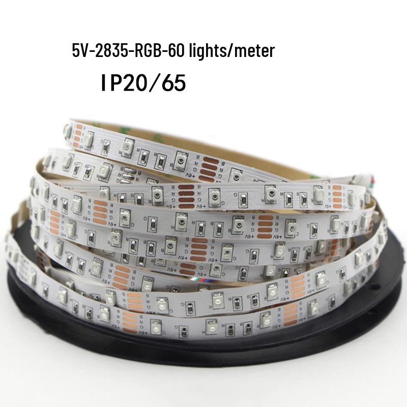 5V RGB LED Strip Lights with Remote & Bluetooth Music Sync for TV Background