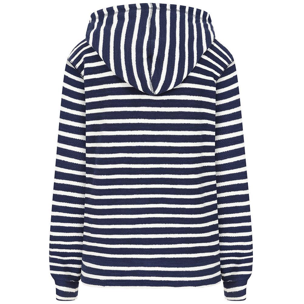 Lazy Jacks Womens/Ladies Striped Textured Full Zip Hoodie