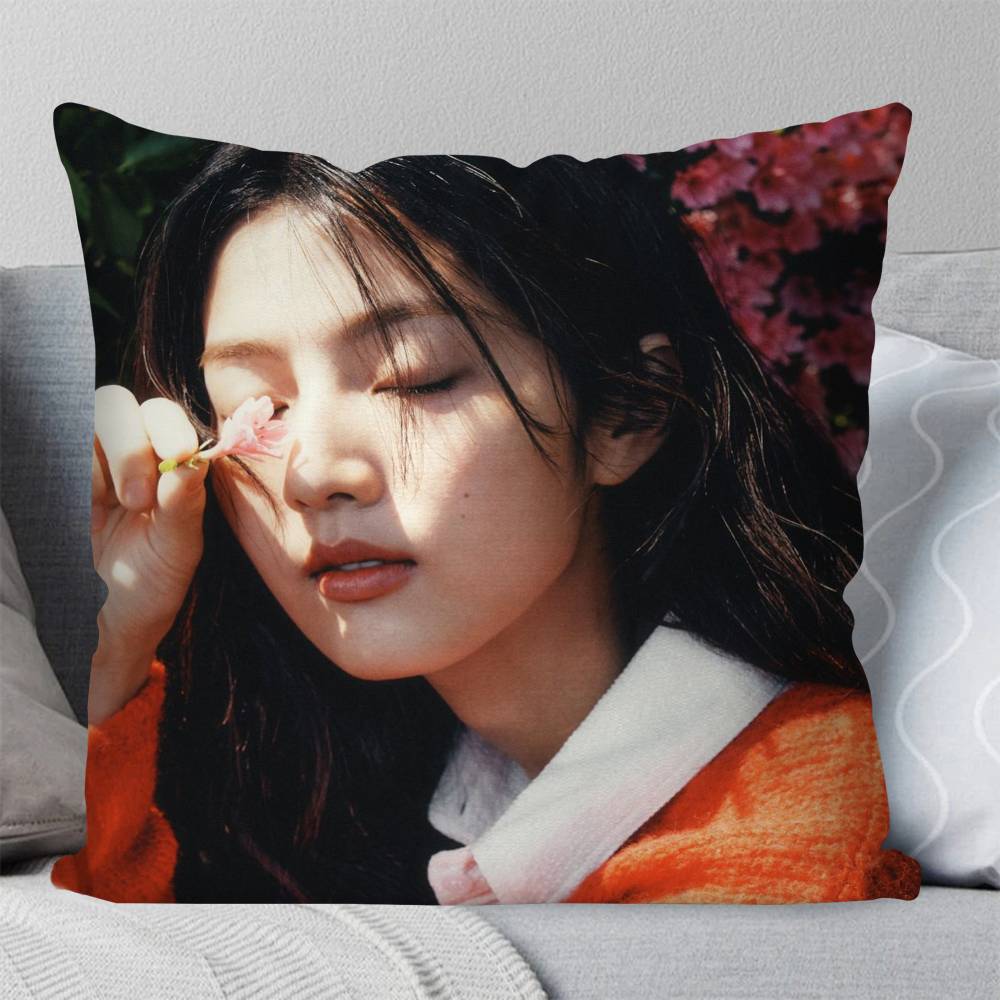 Korean Celebrity SShin Eun Soo Pillow Case Fashion Square Pillowcase Bedroom Sofa Room Ins Decoration Leisure