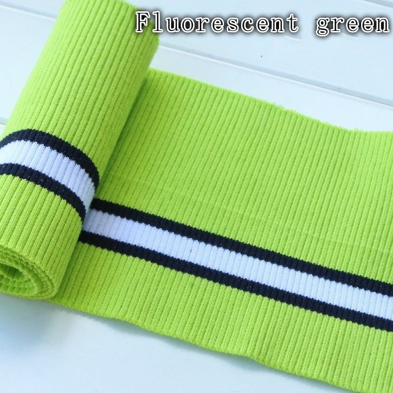 80x15cm Cotton Webbing Elastic Knitted Striped Neckline Cuff Hem Fabric Sewing Supplies Elastic Cotton Spandex Stretch Knit New