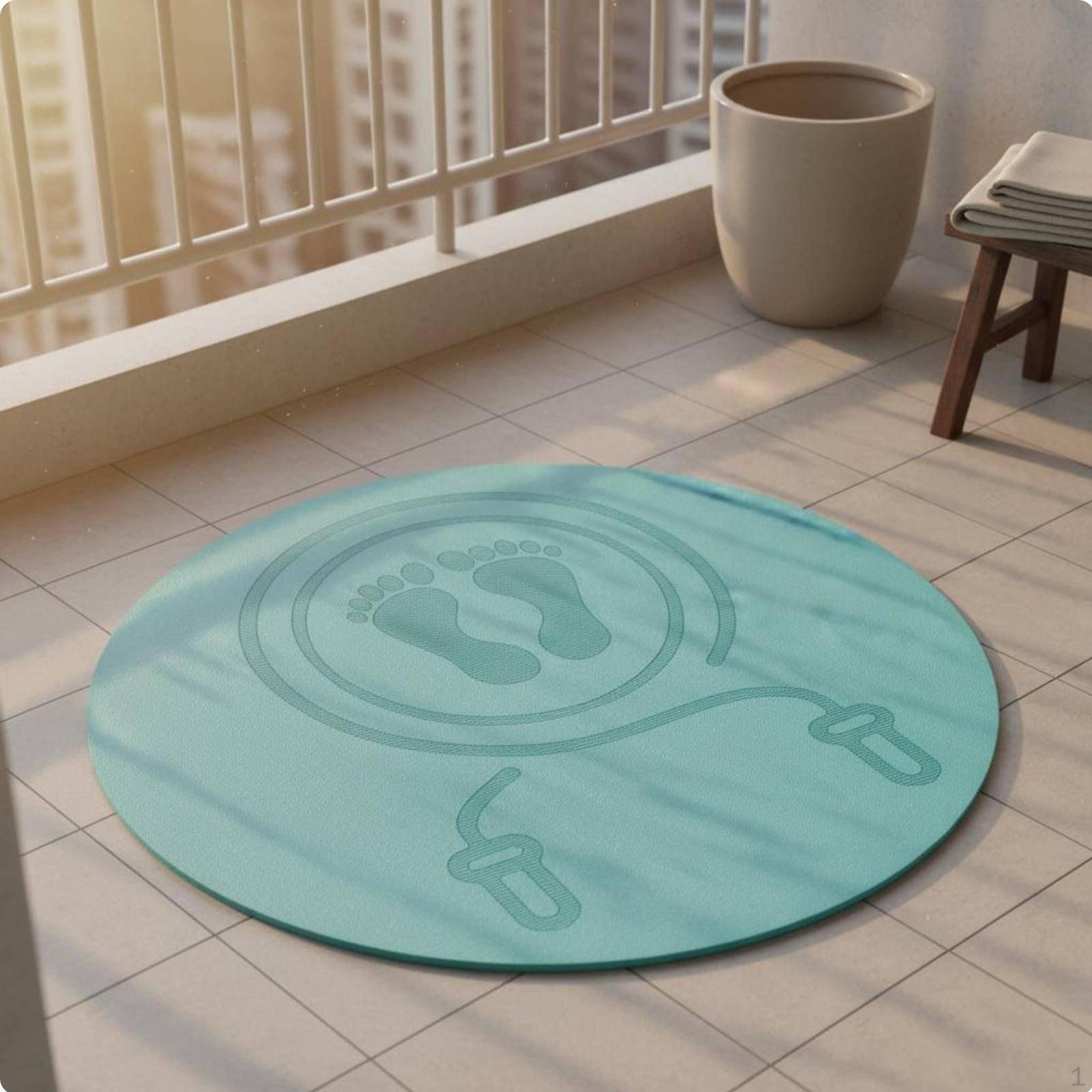 Round Jump Rope Mat Soundproof Circular Skipping NonSlip Shock Absorbing Workout Pad for Indoor,