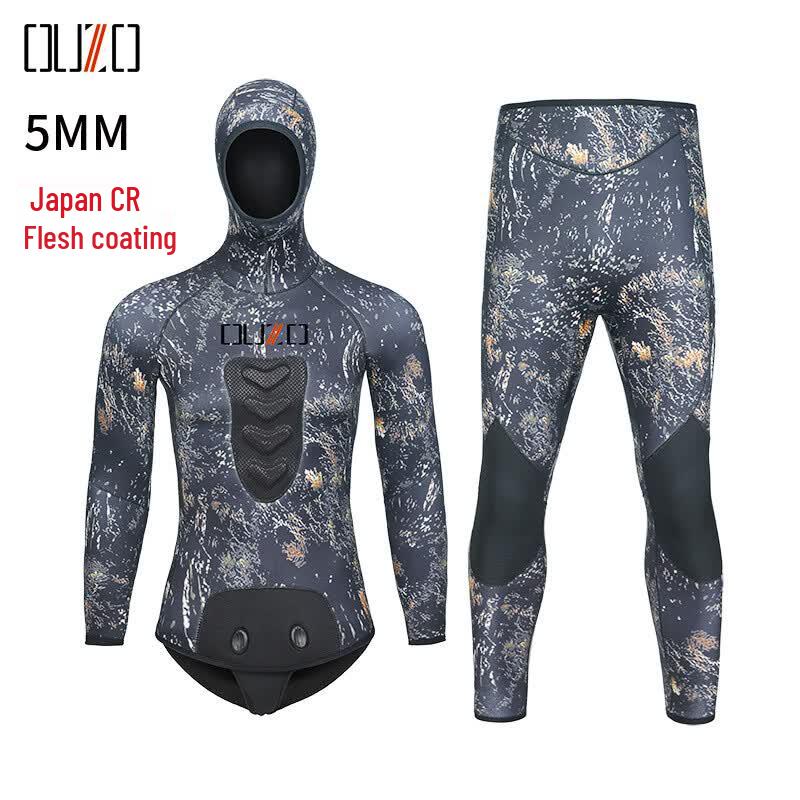 OUZO 5mm Camouflage Spearfishing Wetsuit 3XL