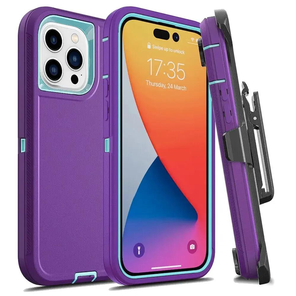 Military Grade Heavy Duty Armor OTT Phone BOX Case for IPhone 17 16 15 14 Plus 13 12 Pro Max Shockproof Belt Clip Holder Cover