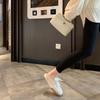 Cowhide version~ Women's leather flat-bottomed casual sneakers ballet jogging
