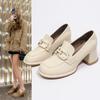 Retro Janes Pumps für Damen Britischer Stil Runde Zehenpartie Weiches Leder Slipper Flache Schuhe Zapatos De Mujer