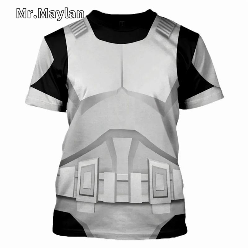 Maglietta Cosplay Costume di Darth Vader Stampa 3D Completa T-shirt da Uomo Nuova Moda Manica Corta Camicia Estiva Streetwear Unisex Magliette Top
