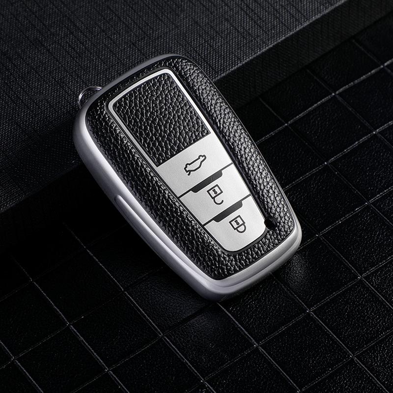 Car Key Case Cover for Toyota Camry Prado 2017 2018 CHR Prius Car Cross Smart Remote Fob Key Shell Accessories New TPU Leather
