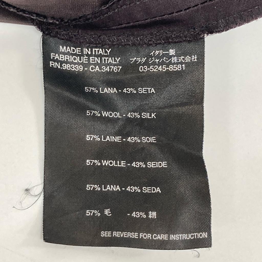 Prada P2062 Bold Satin Slacks Pants Bottoms 40 BordeauxUsed