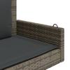 Vidaxl Ławka Bujana Z Poduszkami, Szara, 119X56X48 Cm, Polirattan