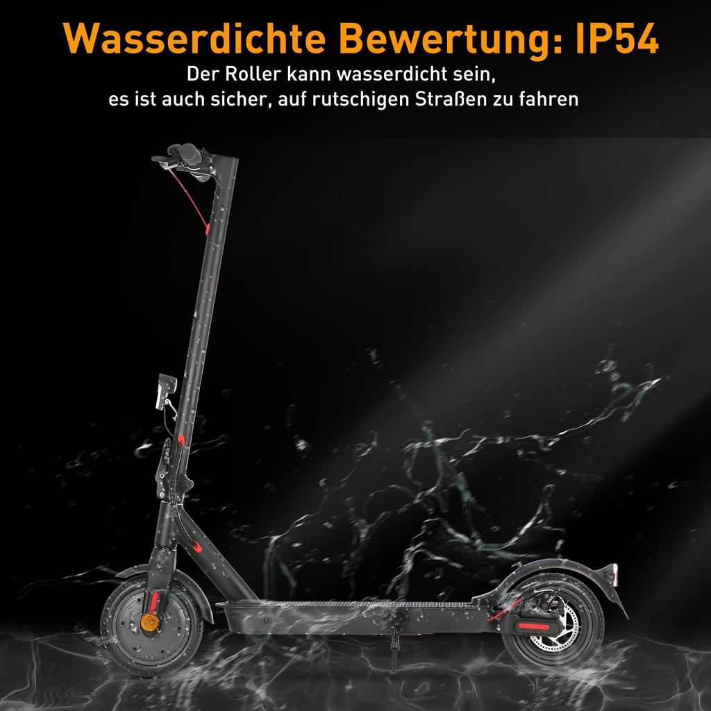 Elektrische Scooter Opvouwbaar 8.5" 350W Motor Topsnelheid 20km/u 36V 7.5AH Max Bereik 30Km Belasting 120Kg Zwart E9 Pro