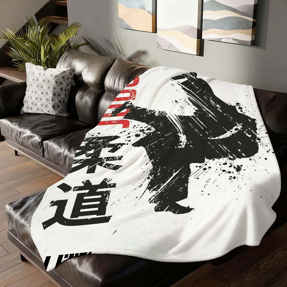 Fashion print Judo Blanket For Sofa Office Bed Plane Travel Sleep Read Relax Camping Soft And Warm