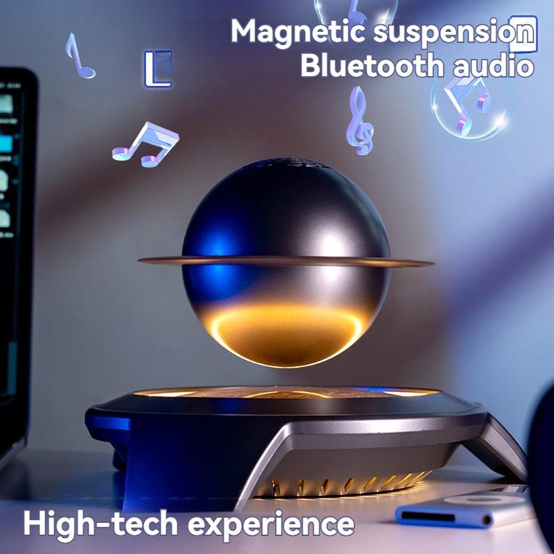 2025 New Magnetic Levitating Smart Speaker Rotating Saturn Floating Bluetooth Speaker for Creative Office Home Decoration