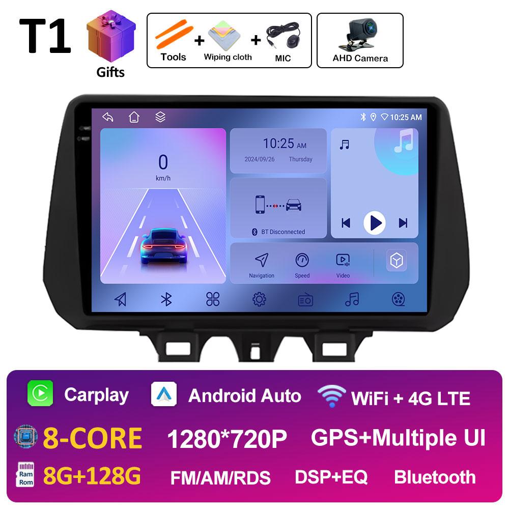 GPS Navigation Car Video For Hyundai TUCSON 2019 2020 2021 Radio Player Autoradio Bluetooth Cooling Fan QLED IPS Screen No 2 Din