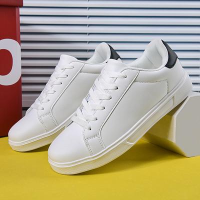 Large Size White Shoes, The Same For Men And Women, Spring And Autumn Leather Waterproof Casual Sports Shoes, Youth Casual Board Shoes