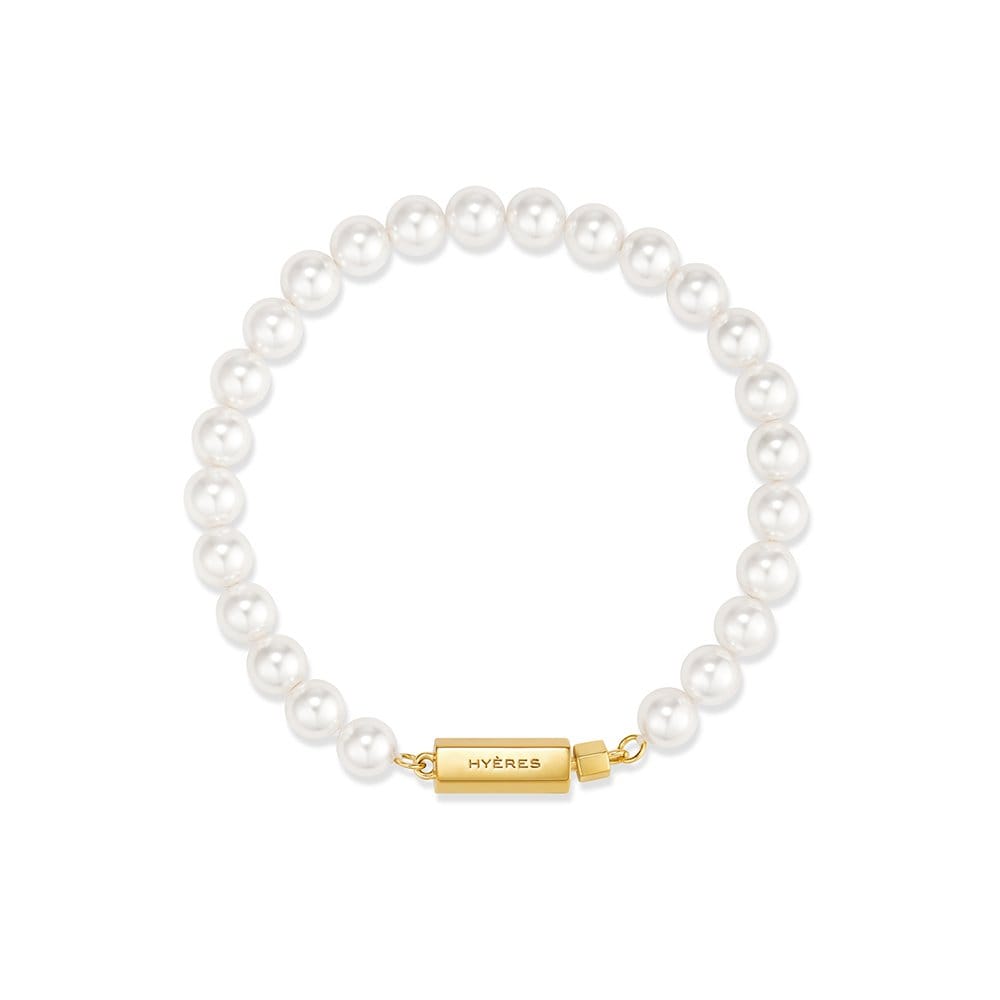 H Edition Silver (Y) White Pearl Bead Bracelet 6mm Hl6B31602Y9175