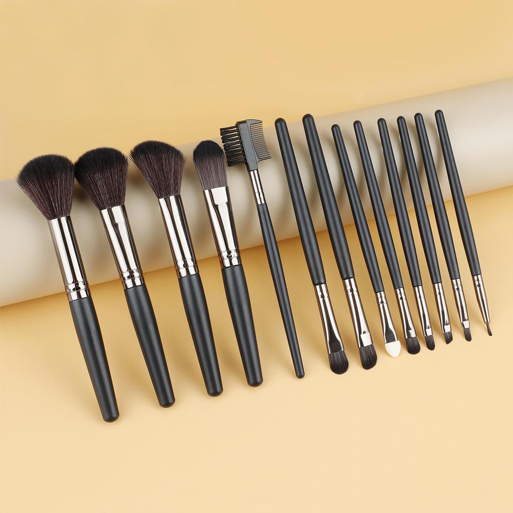13 Makeup Brush Set, Loose Powder, Eyebrow Brush, Foundation, Blush, Highlight Concealer, Eyeshadow, Nose Shadow, Eyebrow Brush, Full Set of Tools.