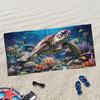 Sea Turtle Beach Towel Vibrant Coral Reef Print Soft Absorbent Fabric Beach Towel Microfiber Large Sand Free Quick Dry