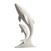 Office Desk Whale Figure Accent, Mother Whale and Calf Sculpture for Shelf Display Entryway Cabinet and Home Ocean Accent