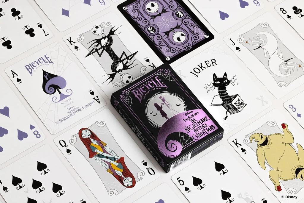 Tenyo Disney Bicycle Playing Cards, Nightmare Before Christmas, Poker Size (6.3cm X 8.8cm), Ages 6 and Up