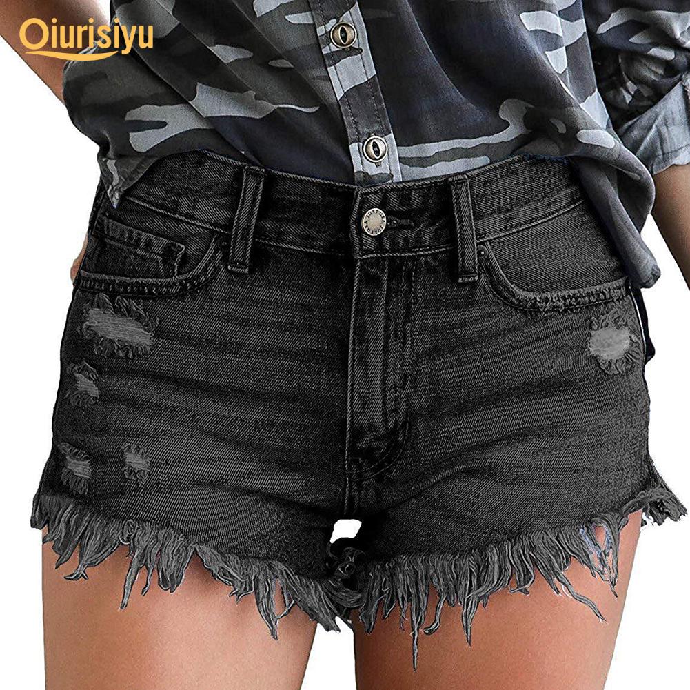 Buy Summer Women Fringe Frayed Ripped 