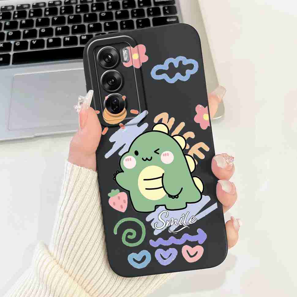 Silicone Case For Oppo Reno12 5G Colorful Small Cat Soft Cover For Oppo Reno 12 F 12F Reno12 FS 5G Protectors Cases Coque
