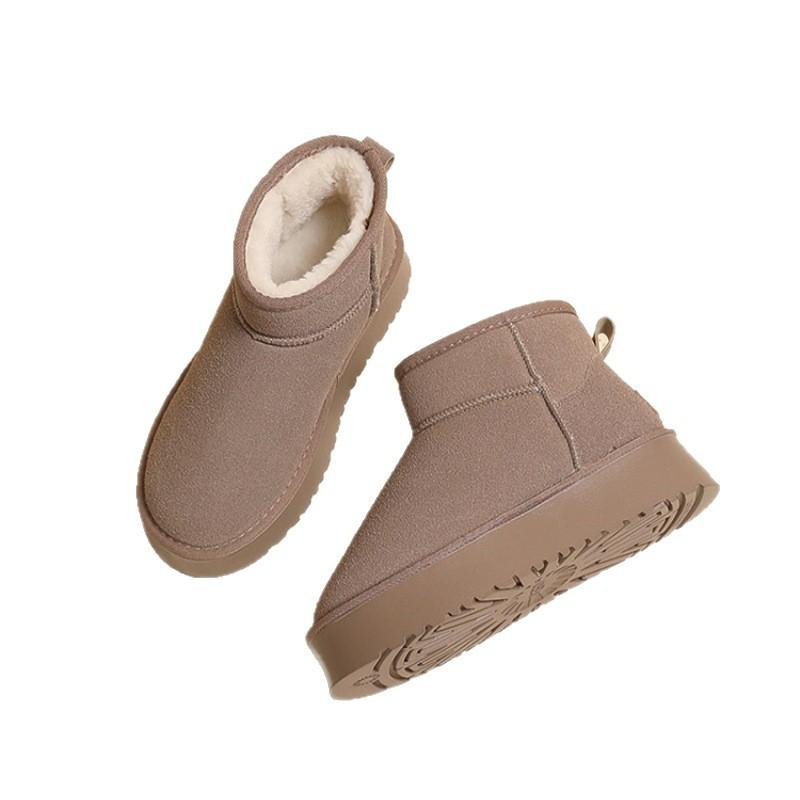 Snow boots women's height increase warm boots within 2025 classic platform cotton shoes women's versatile velvet thickened short boots women