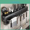 Kitchen Wall Mount Organizer With Carbon Steel Multifunctional Storage For Utensils And Knives