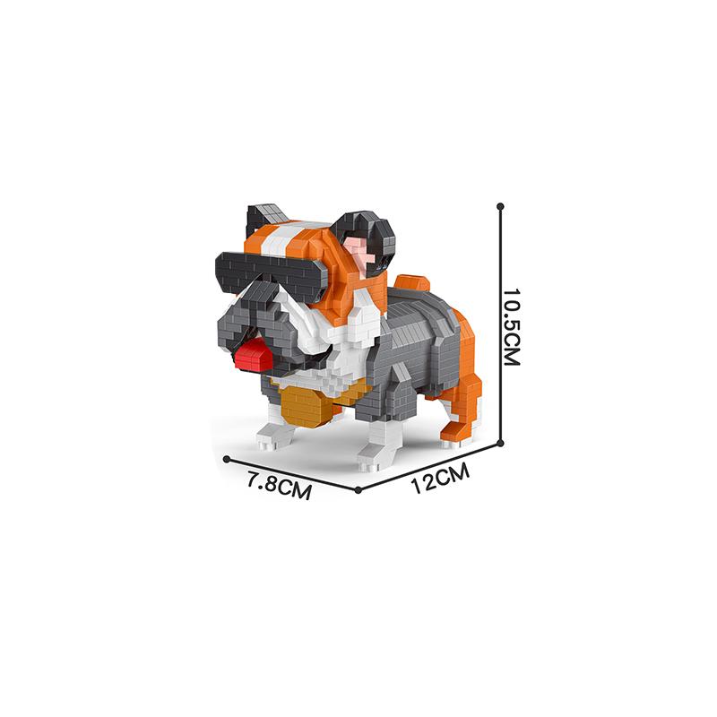 Cartoon Animal Building Blocks Creative Pet Dog Assembly Toy Diy Educational Puzzle Parent-Child Interactive Toy Gifts