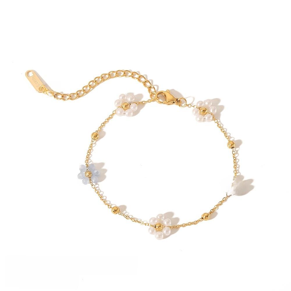 Boho Flower Pendant Necklace With Electroplated Finish For Women Summer Jewelry