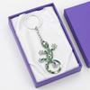 Keychain Pendant Geometric Pattern Imitation Gecko Design Zinc Alloy Key Chain Electroplated Design Key Holder Backpack Car Accessory