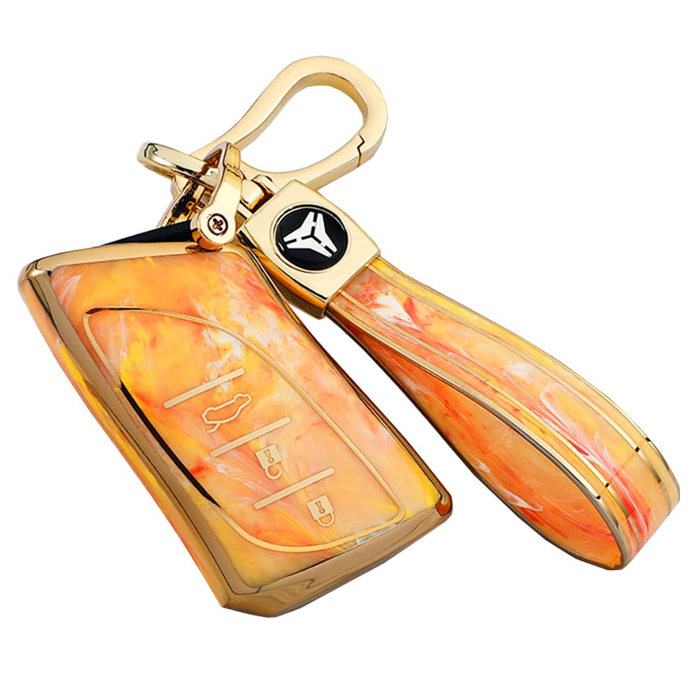 

Yinki Чехол для ключа Lexus Аксессуары Чехол для ключа Автомобиль LEXUS LC LS UX ES Новый NX Роскошный UX250h LC500h ES300h Чехол для смарт-ключа Силиконовый брелок Популярный оранжевый