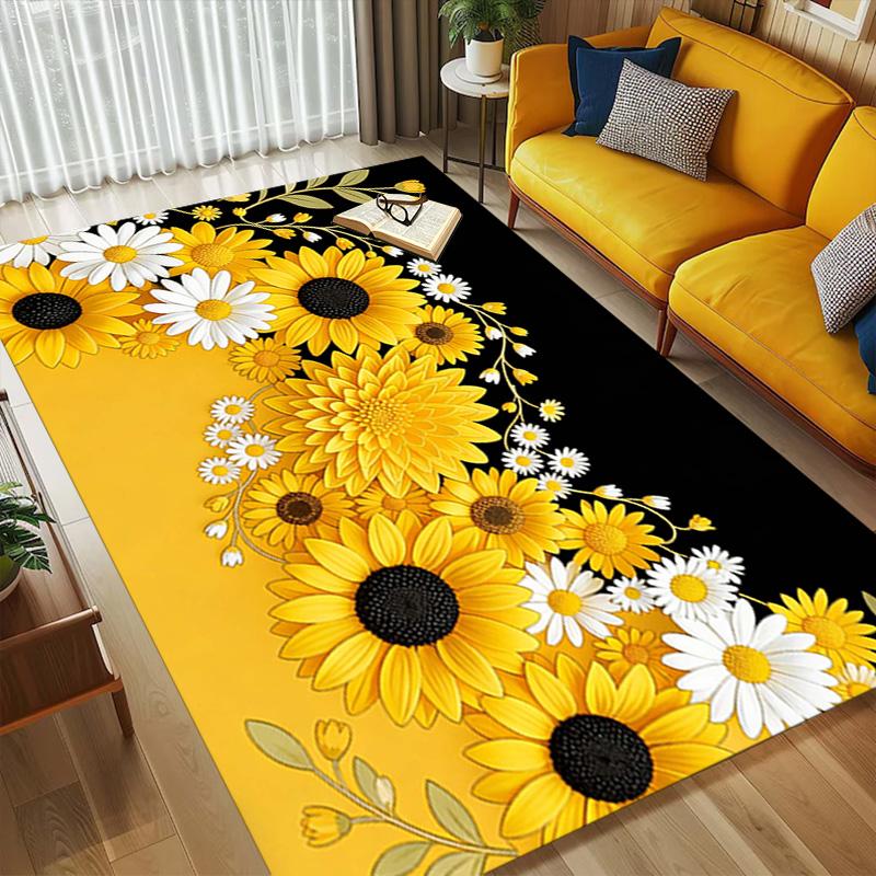 Flower Border Living Room Nonslip Area Rug Soft Carpet For Bedroom Game Playroom Sofa Office Home Decor Doormat Christmas Gift C929299