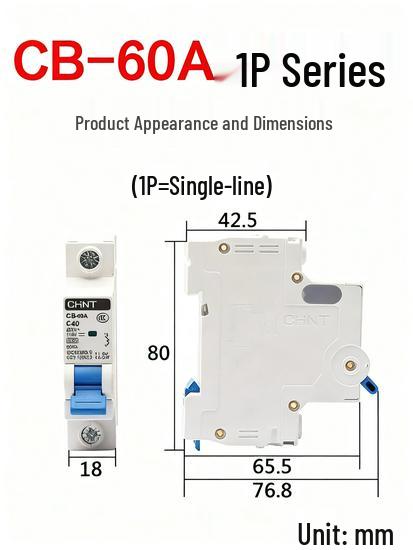 CHINT Electric Vehicle DC Circuit Breaker 80A/100A, 12V-120V MCB Air Switch