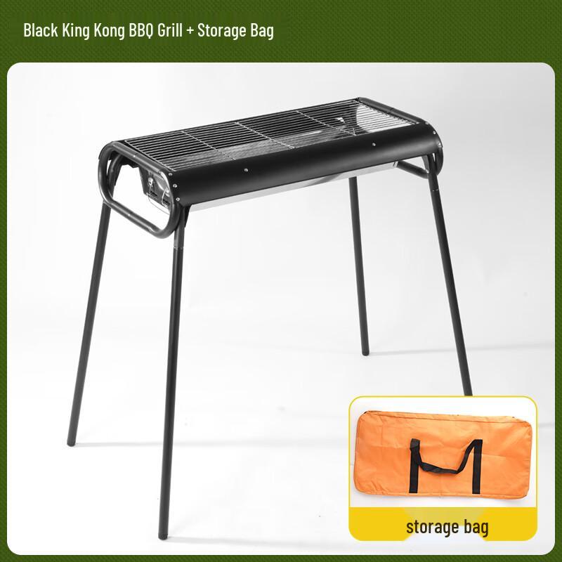 Orange Center Black King Kong Portable Charcoal Grill