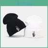 Skull Embroidered Knit Hat For Men Women Fall Winter Fashion Beanie With Sun Protection And Warmth