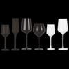 Frostat Matt Svart Bordeaux Vinglas Set