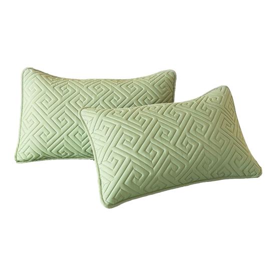 2Pcs Breathable Pillowcase Solid Color Easy To Clean Anti-Head Oil Wear-resistant Pillow Protector Bedroom