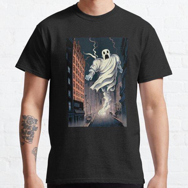 Giant ghost attacking the city Classic T-Shirt S-4XL S