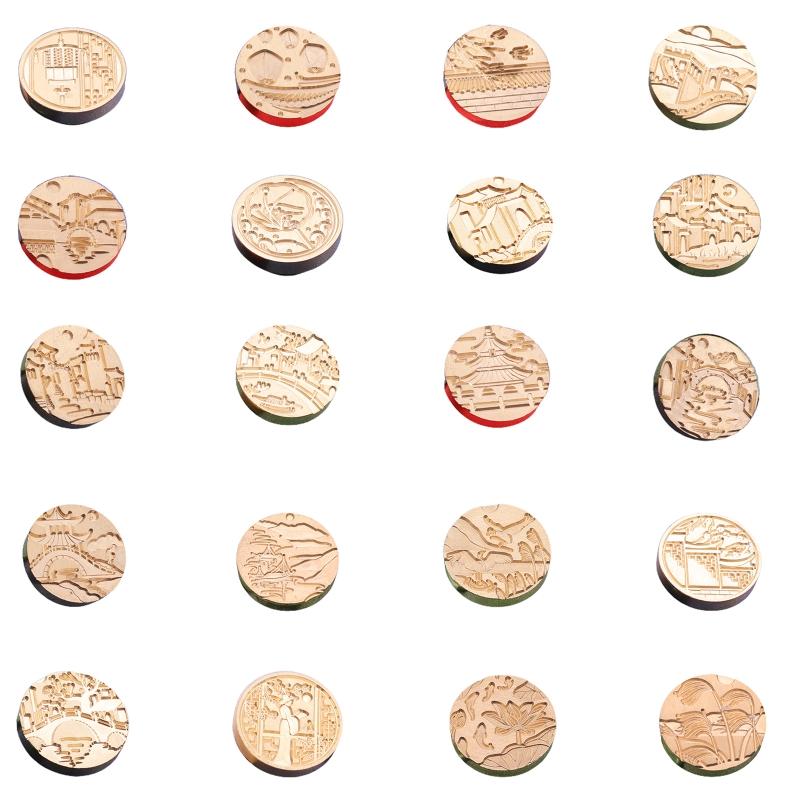 Wachssiegelstempel für Kopf 0,98 Zoll Messingstempel Schraubschnittstelle Leicht austauschbar Metall-Scrapbooking-Stempel für Hochzeitsgeschenke