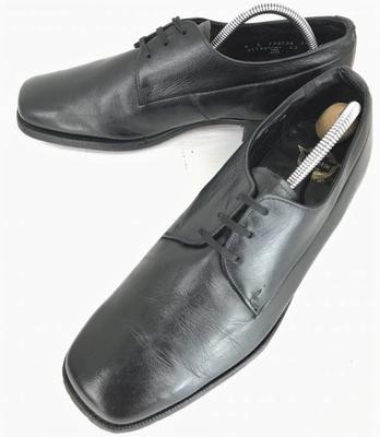 נעלי שמלה עור בוהן חלקה וינטג' מלפני שנות ה-80 / FLORSHEIM Goodyear Welt שחור / 7 / 25.0 ס"מ/(מְשׁוּמָשׁ)