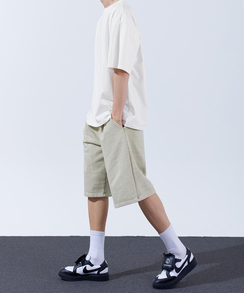 TOPBOY Heavy Duty Pigment Oversized Short Sleeve T-Shirt Cream