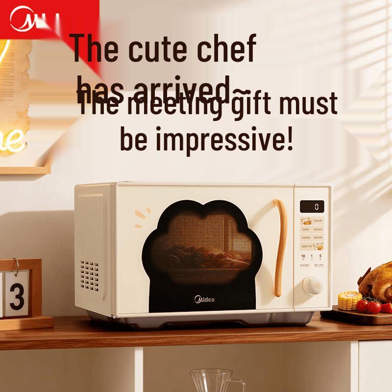 Midea 23L Cat Paw Design Flat Panel Microwave Oven with Air Fryer