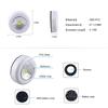 COB LED Round Night Light Wireless Touch Cabinet Lights Battery Powered Wardrobe Lamp For Stair Hallway Closet Bedroom Lighting