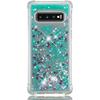 Compatible with Galaxy S10 Case, Bling Glitter Clear Case Floating Quicksand Shockproof Protective Sparkle Silicone Soft TPU Case for Samsung Galaxy
